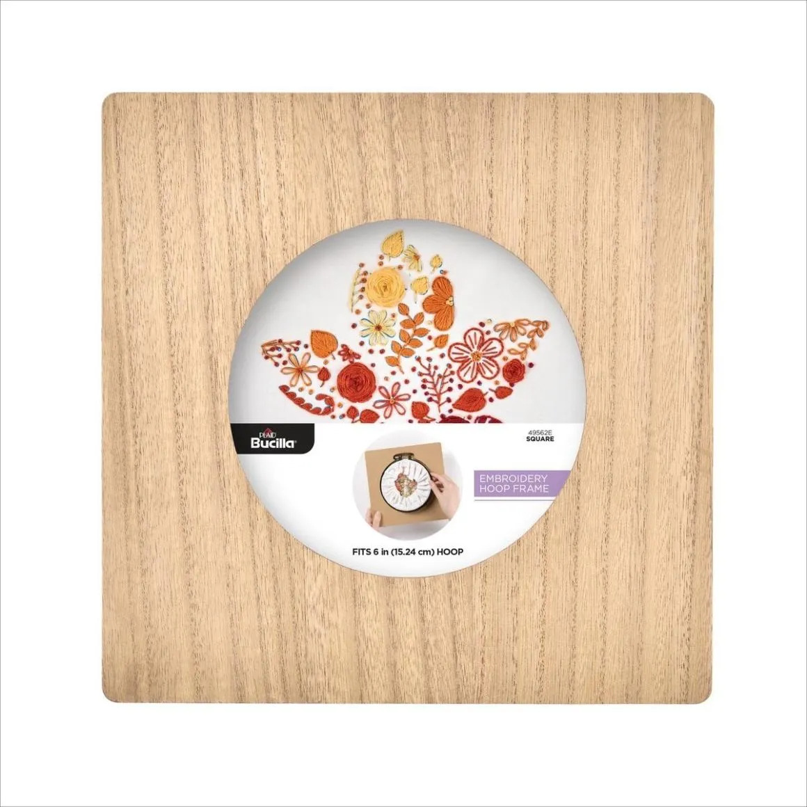 6" Wood Square Hoop Frame