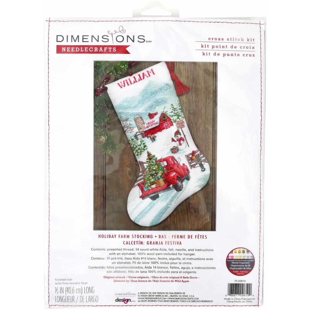 Holiday Farm Stocking - Christmas Cross Stitch Kit