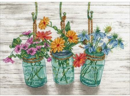 Flowering Jars - Cross Stitch Kit