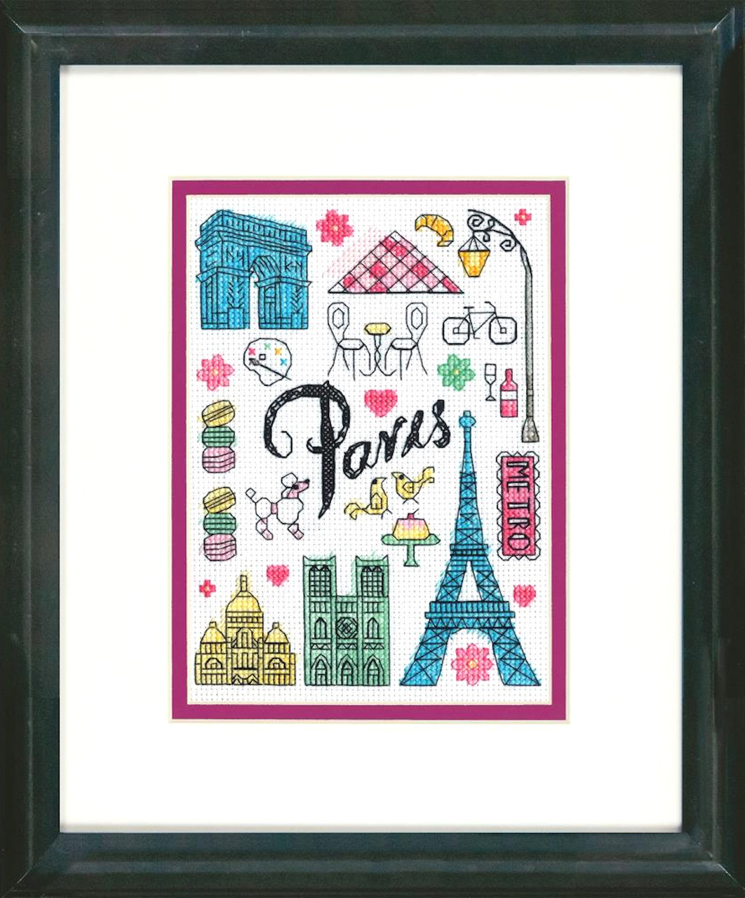 New York and Paris Set Of 2 (14 Ct) - Cross Stitch Kit