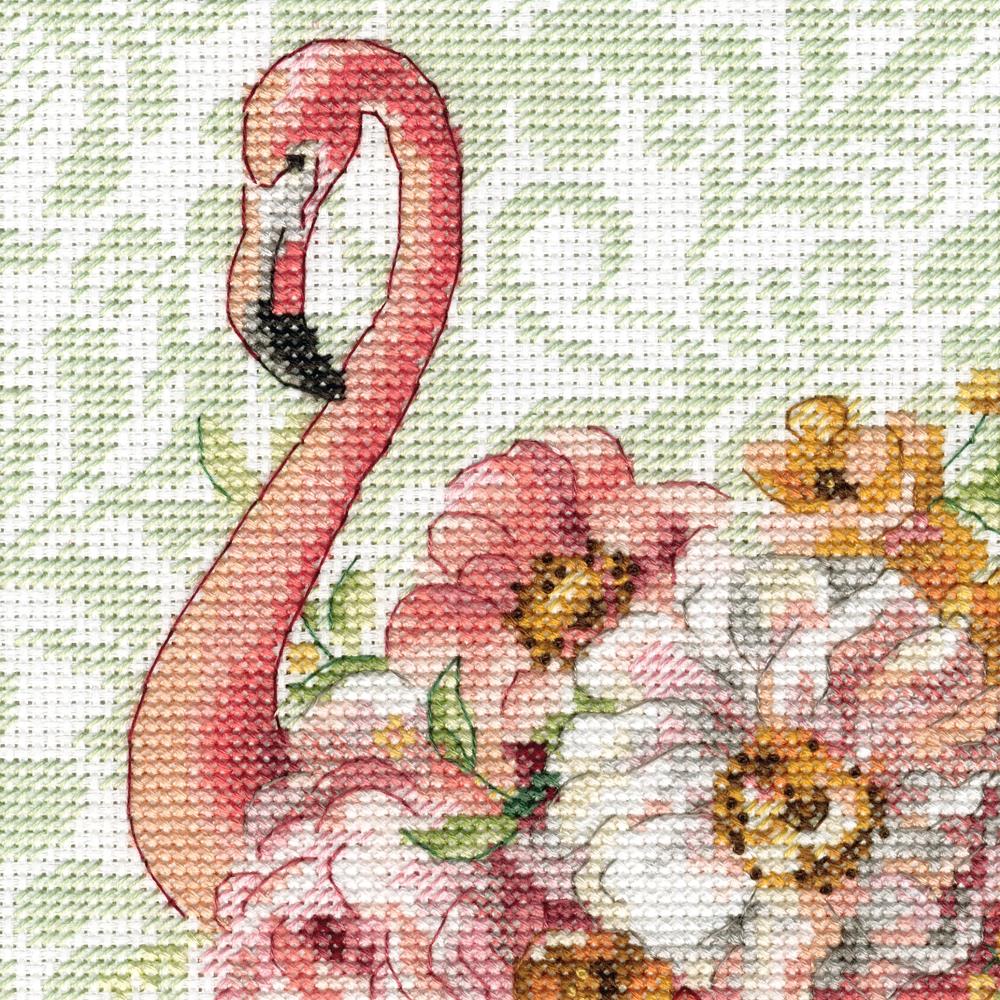 Floral Flamingo - Counted Cross Stitch Kit