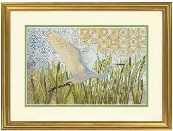 Egret In Flight - Cross Stitch Kit