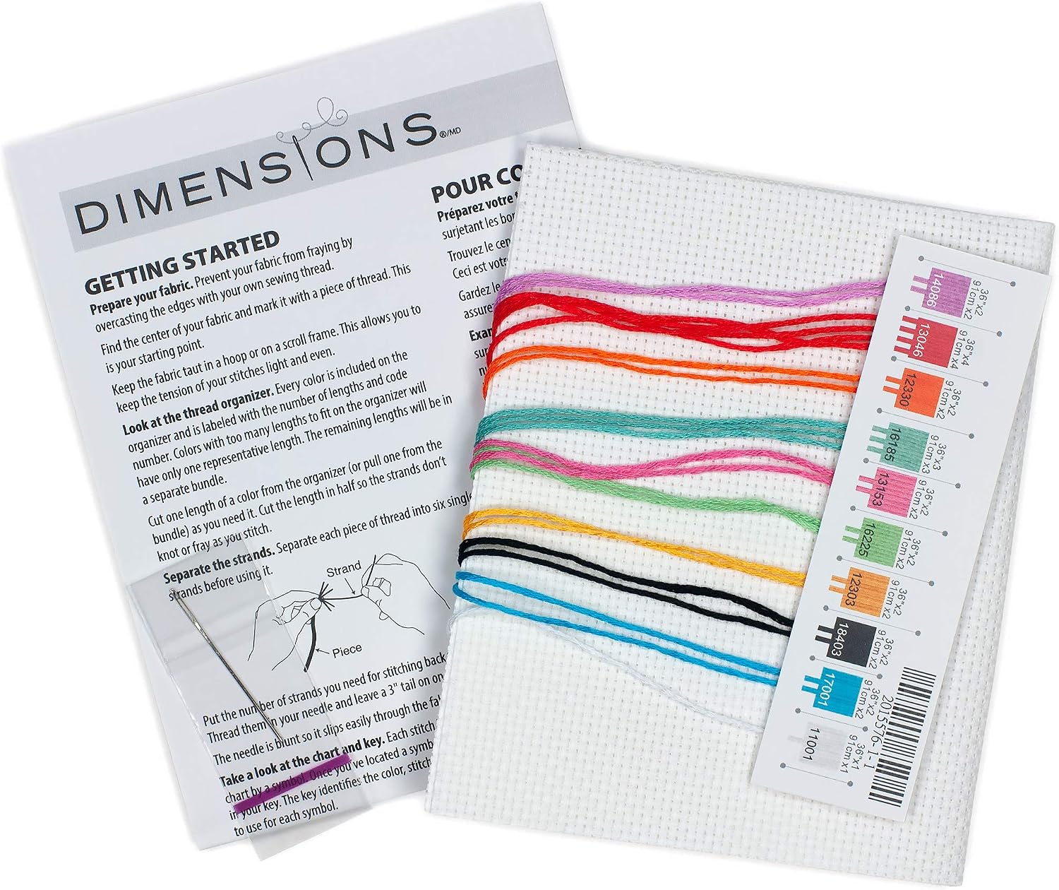 Follow Your Rainbow - Cross Stitch Kit, different perspective #1, zoomed in. Select this picture to zoom back out.