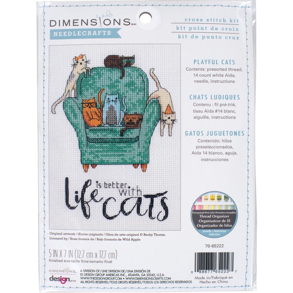 Playful Cats - Counted Cross Stitch Kit