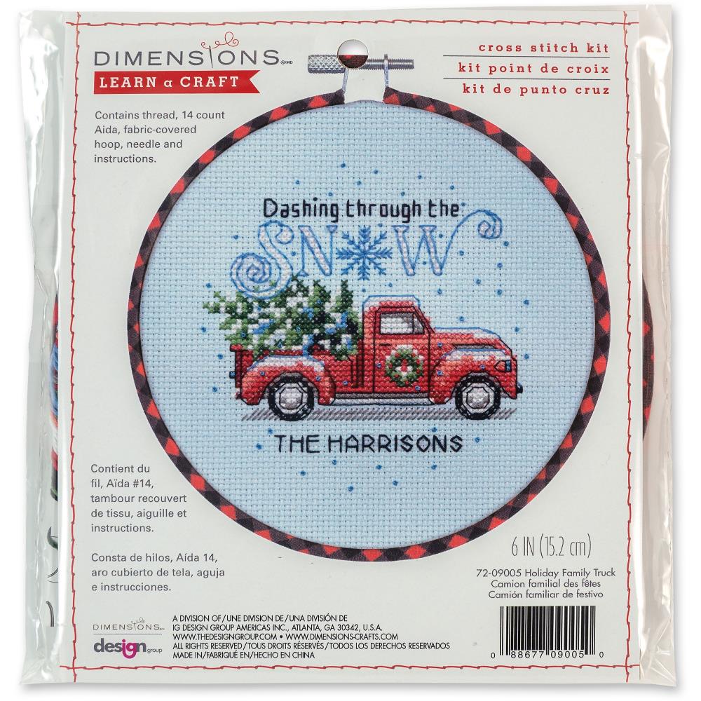 Holiday Family Truck - Cross Stitch Kit