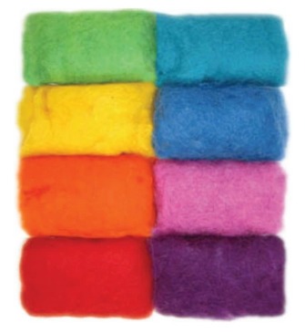 Rainbow Roving Value Pack - Needle Felting Wool, zoomed in. Select this picture to zoom back out.