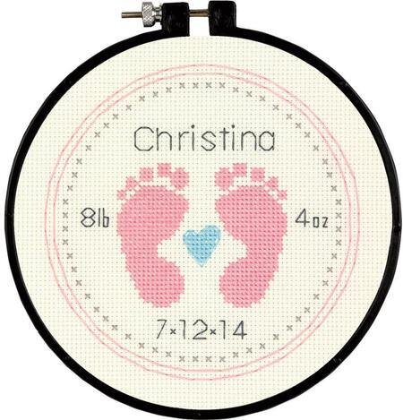 Baby Footprints Learn-A-Craft - Beginner Cross Stitch Kit