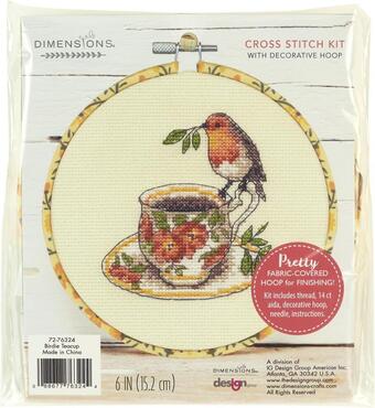 Birdie Teacup - Cross Stitch Kit