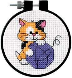 Cute Kitty Learn-A-Craft - Beginner Cross Stitch Kit