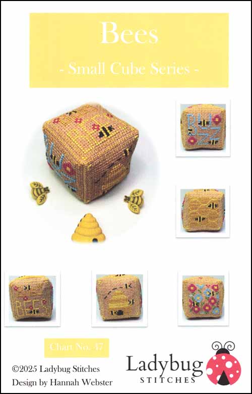 Bees - Small Cube Series - Cross Stitch Pattern