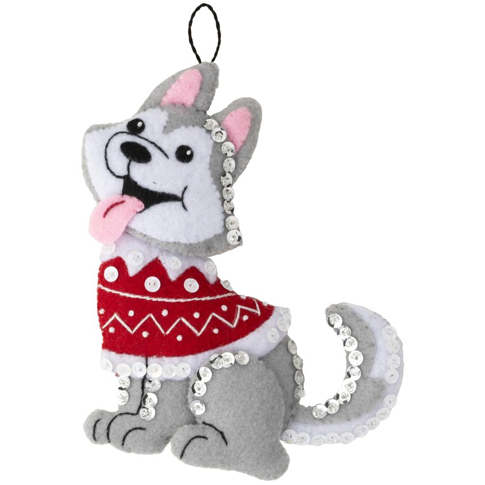 Dogs In Ugly Sweaters Ornaments - Felt Applique Kit