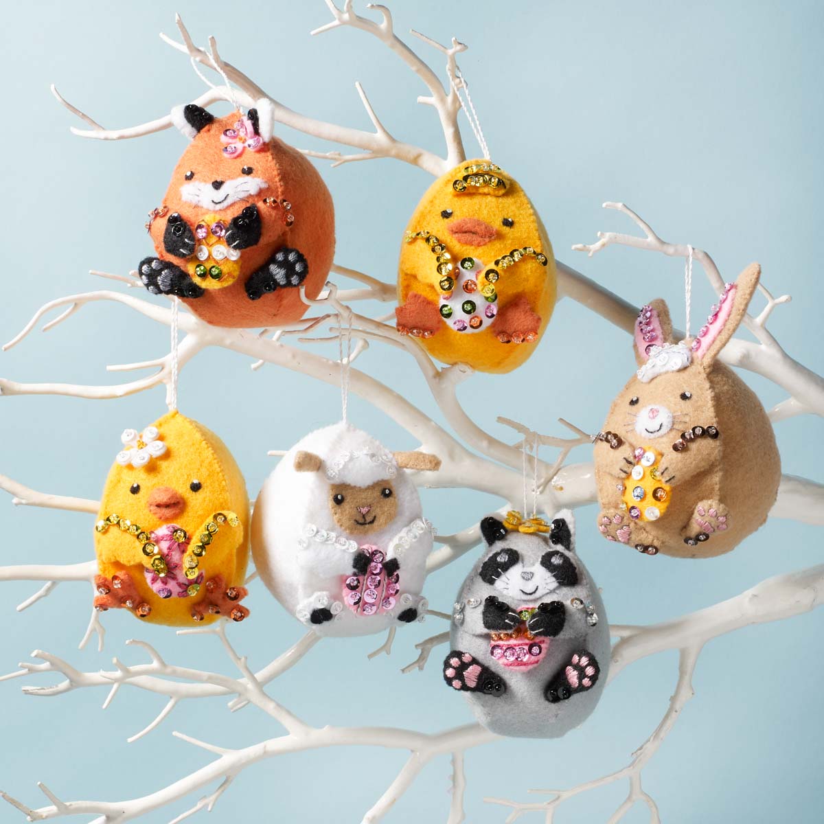 Easter Egg Friends - Ornaments - Felt Applique Kit