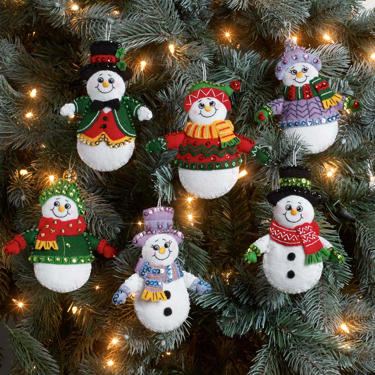 Snow Much Fun - Xmas Ornaments - Felt Applique Kit