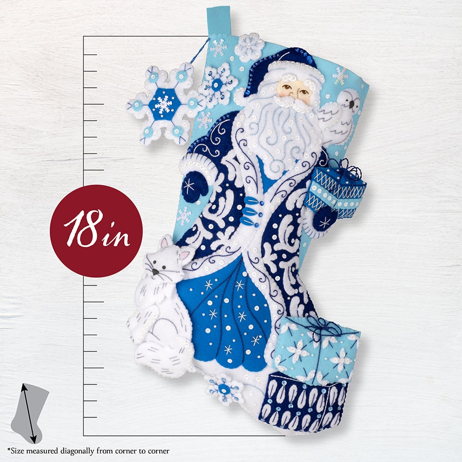 Arctic Santa and Friends - Stocking - Felt Applique Kit