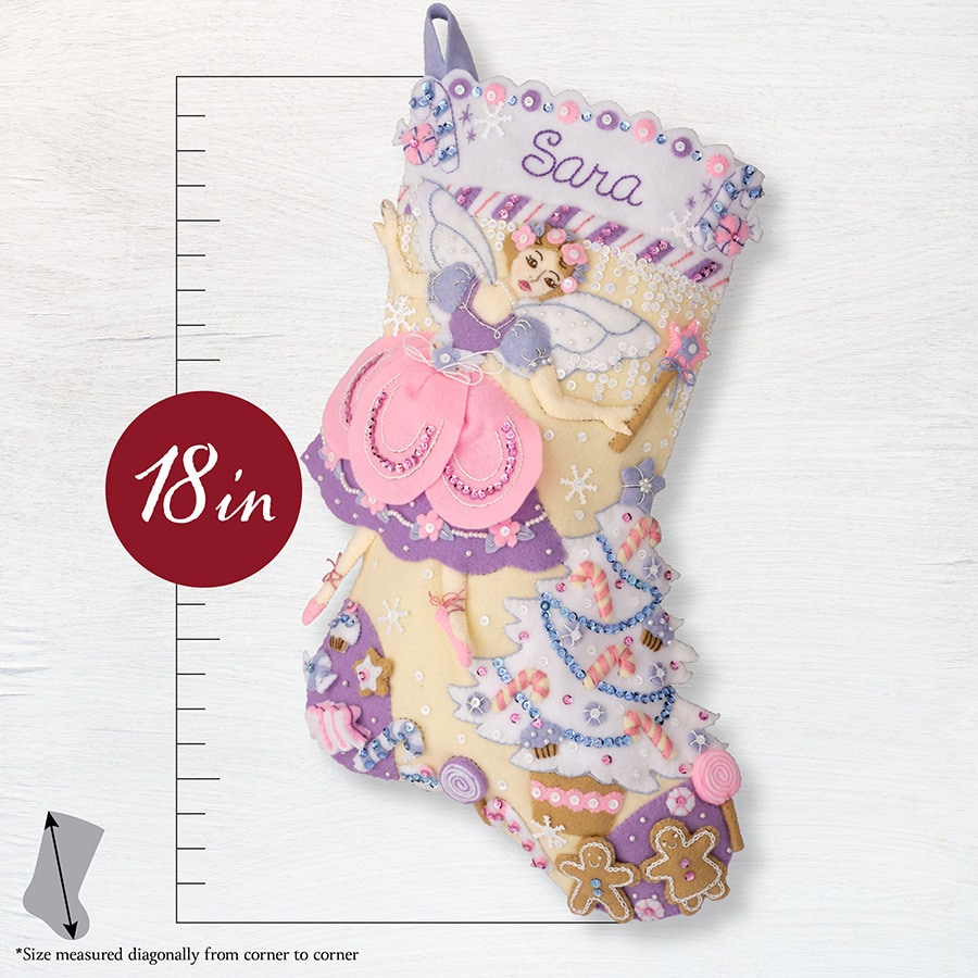Sugar Plum Dreams - Stocking - Felt Applique Kit