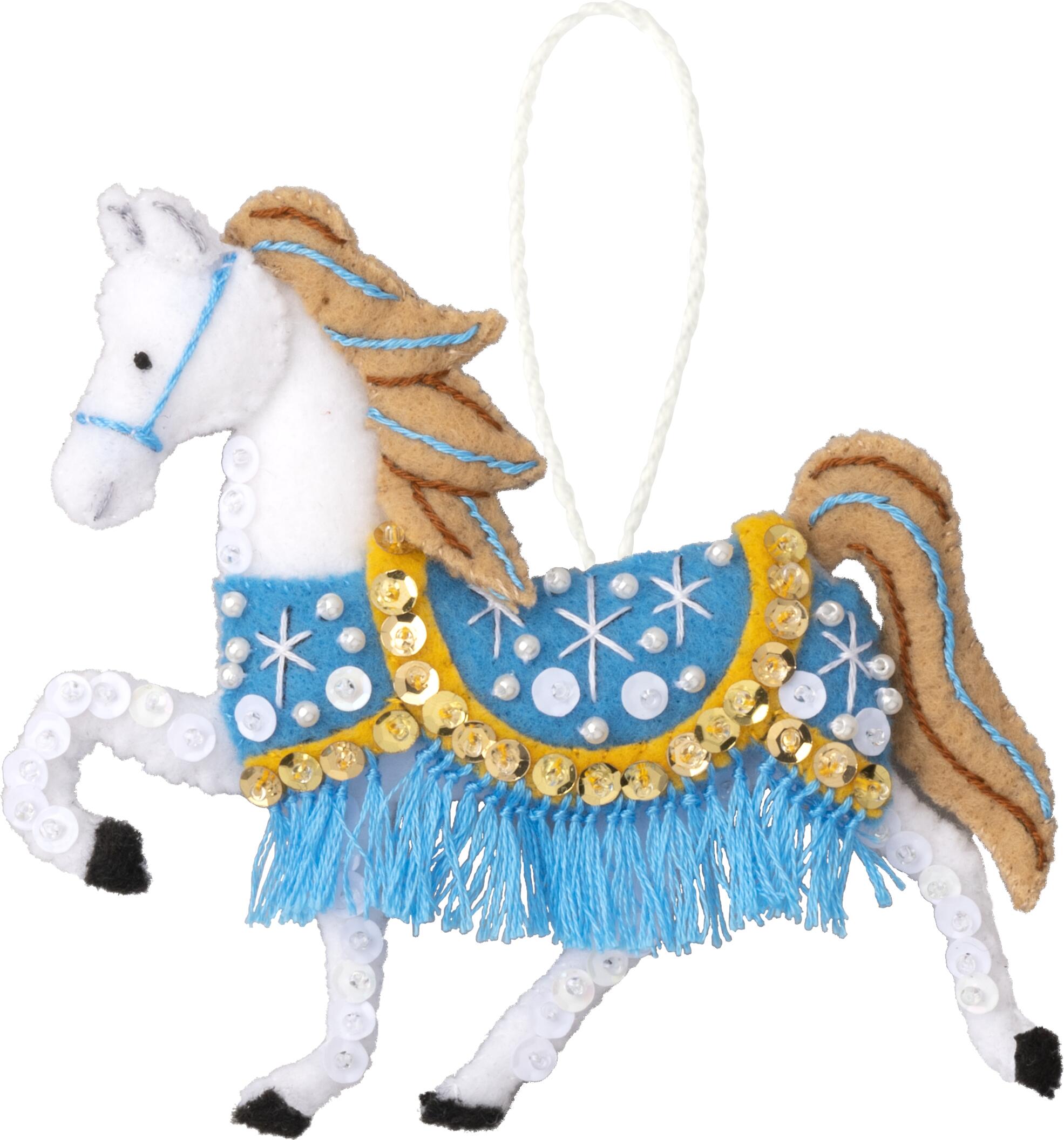 Holiday Horses - Christmas Felt Applique Kit