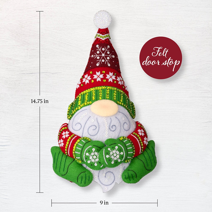 Nordic Gnome - Door Stopper - Felt Applique Kit