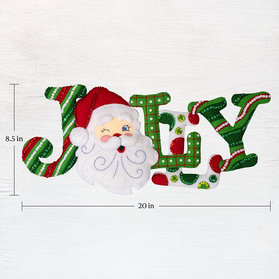 Jolly Santa - Wall Hanging - Felt Applique Kit