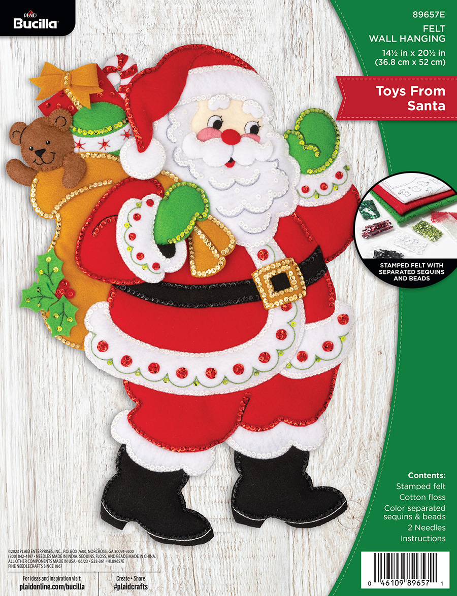 Toys From Santa - Wall Hanging - Felt Applique Kit
