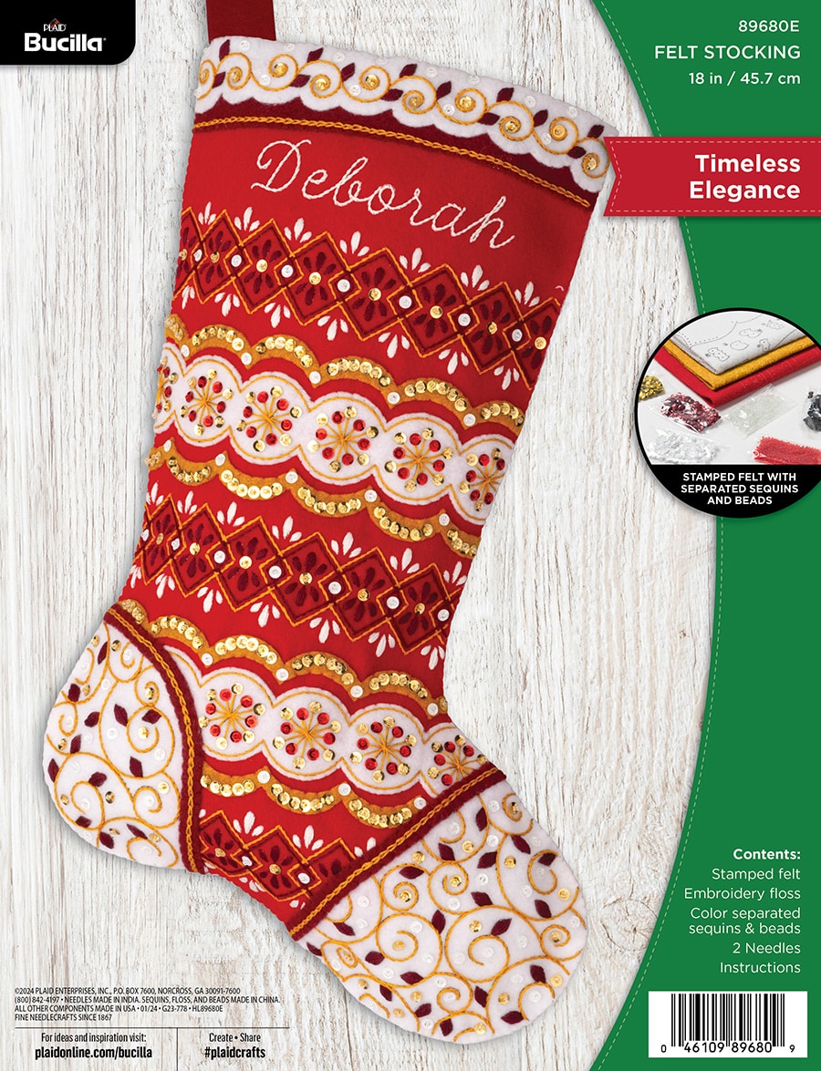 Timeless Elegance - Stocking - Felt Applique Kit