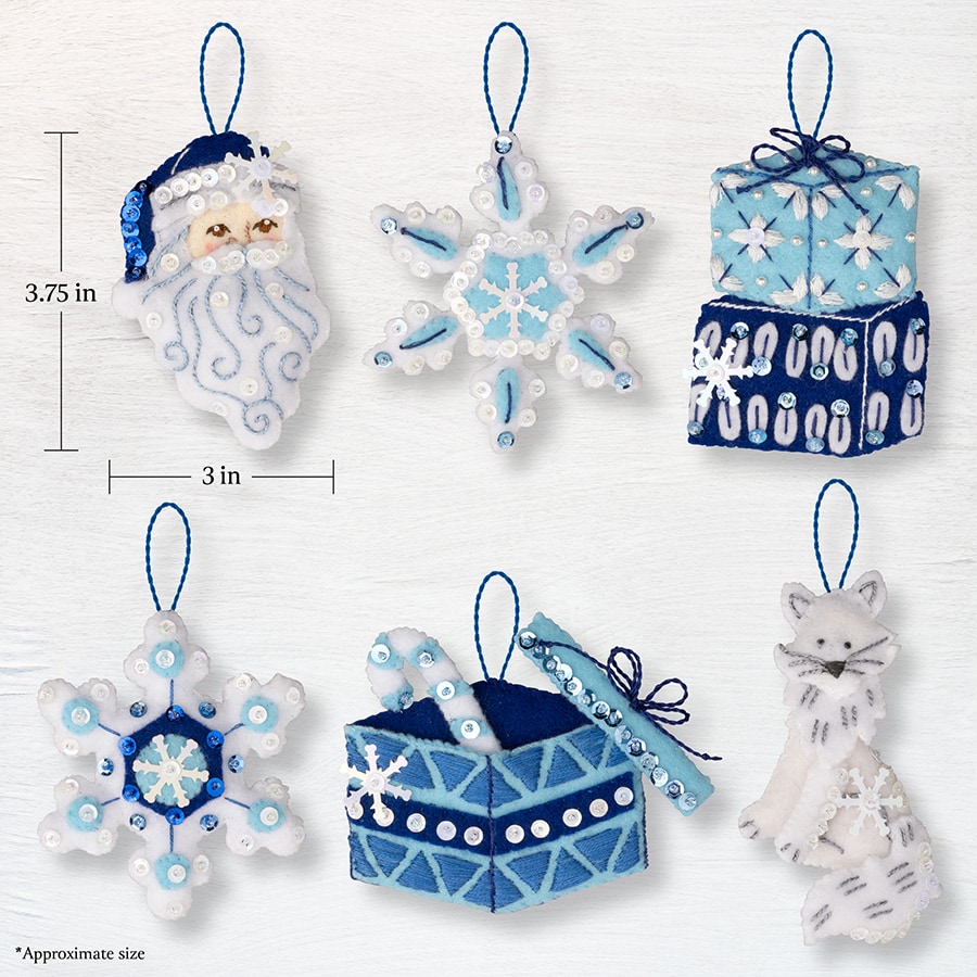 Arctic Santa and Friends - Ornament - Felt Applique Kit
