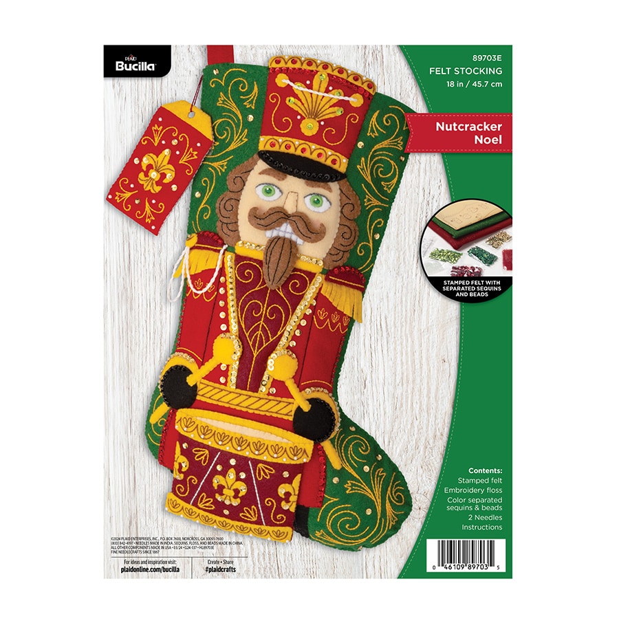 Nutcracker Noel - Christmas Stocking - Felt Applique Kit