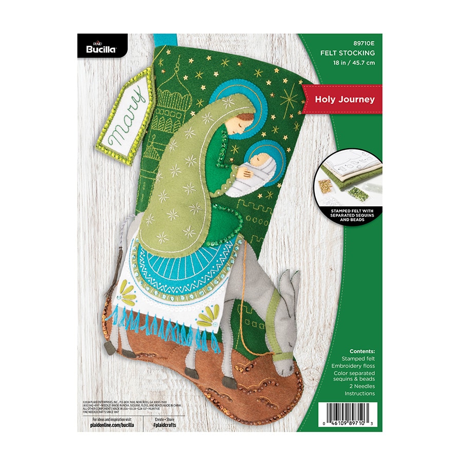 Holy Journey - Christmas Stocking - Felt Applique Kit