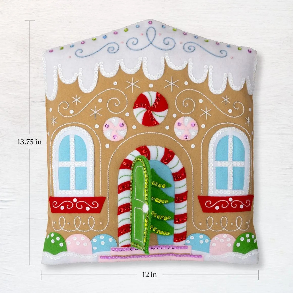 Gingerbread Cottage - Christmas Felt Applique Kit