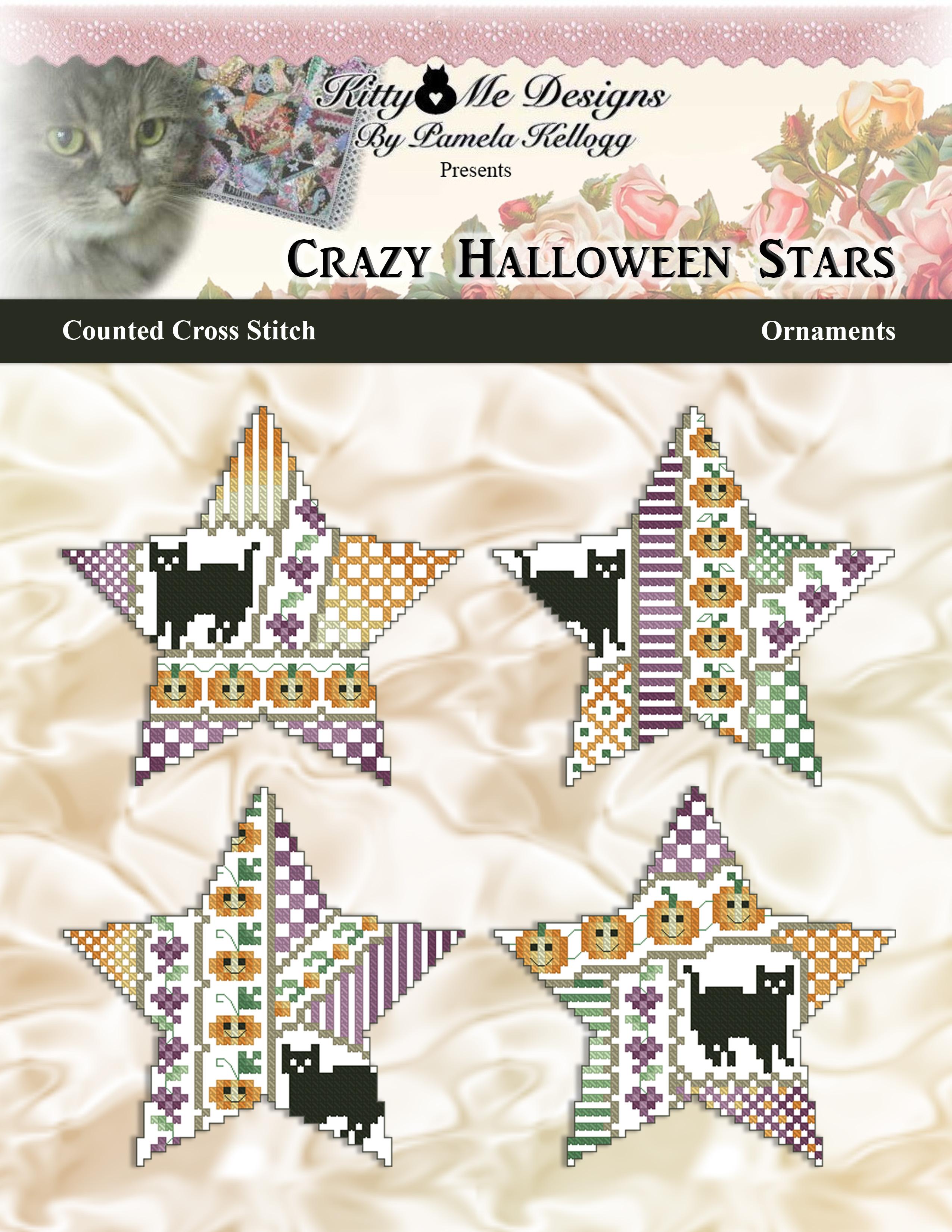 Crazy Halloween Stars - Cross Stitch Pattern