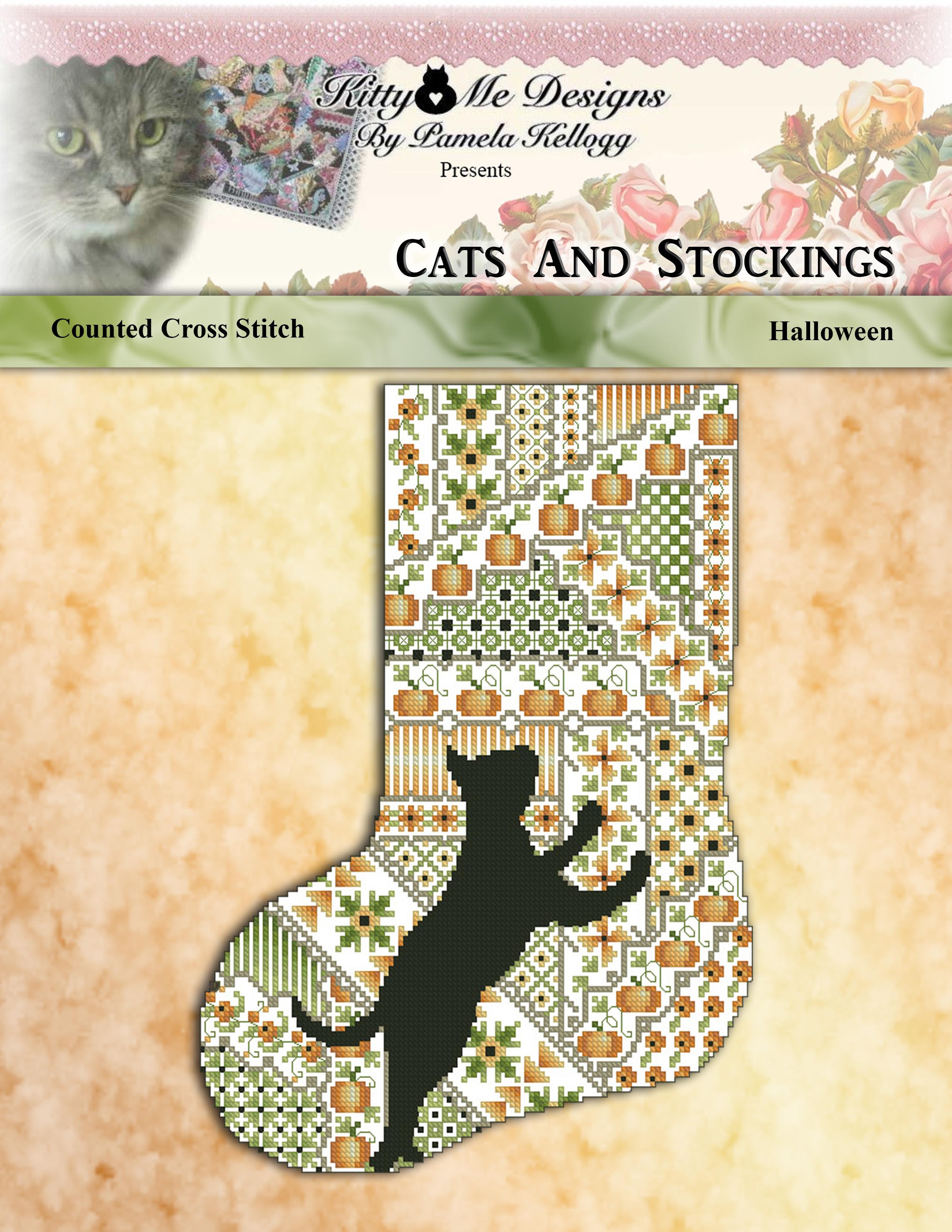 Cats and Stockings - Halloween - Cross Stitch Pattern