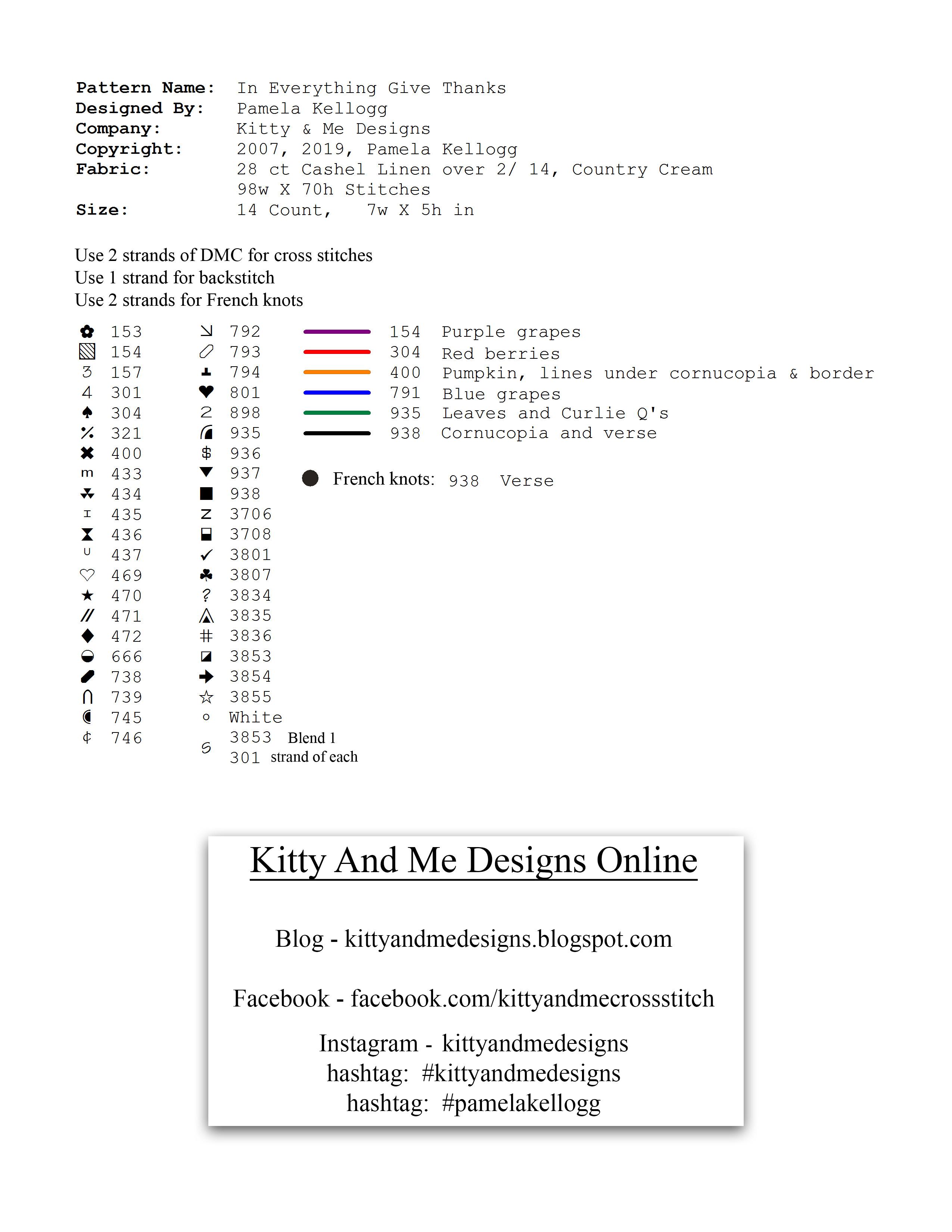 Give Thanks Cornucopia - Cross Stitch Pattern