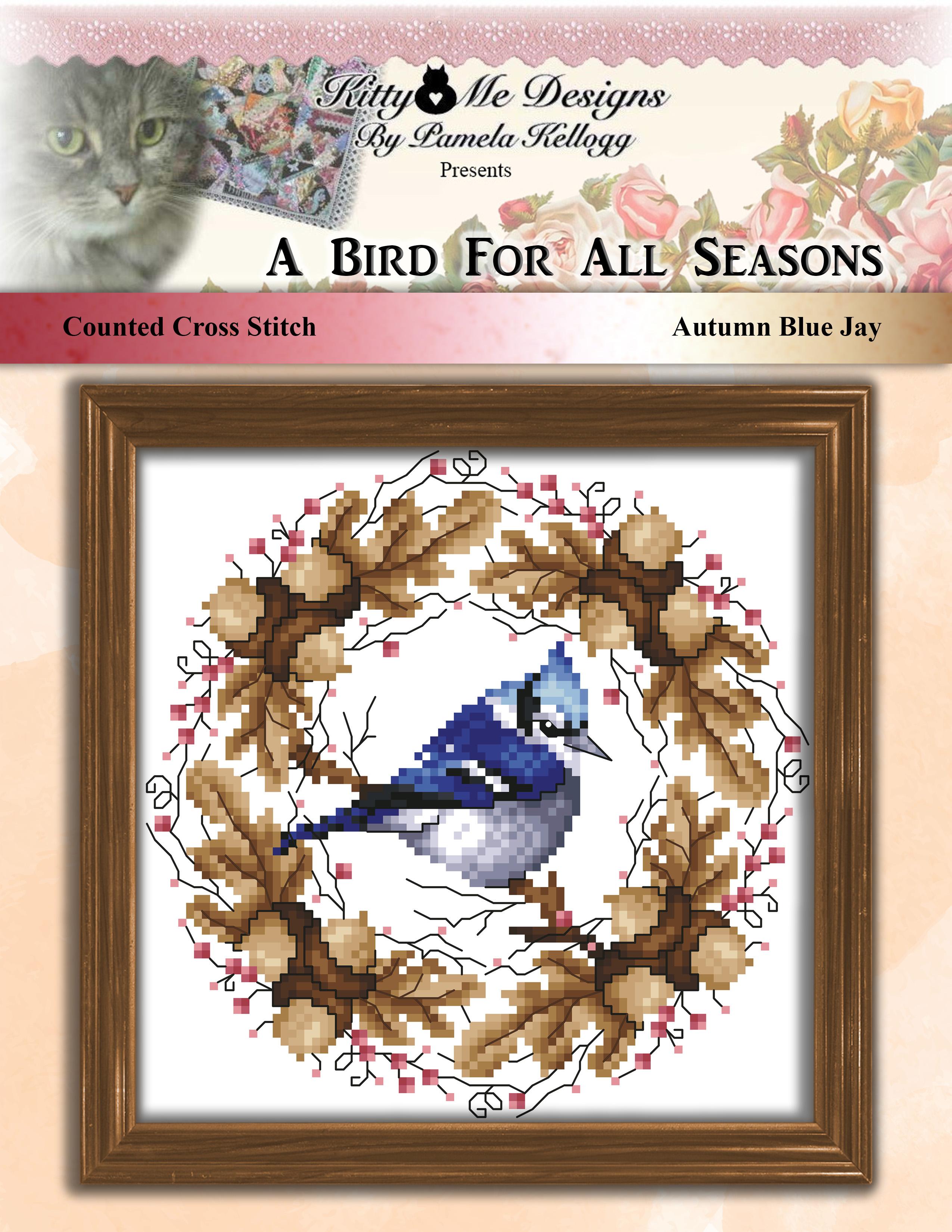 Bird For all Seasons - Autumn Blue Jay 
