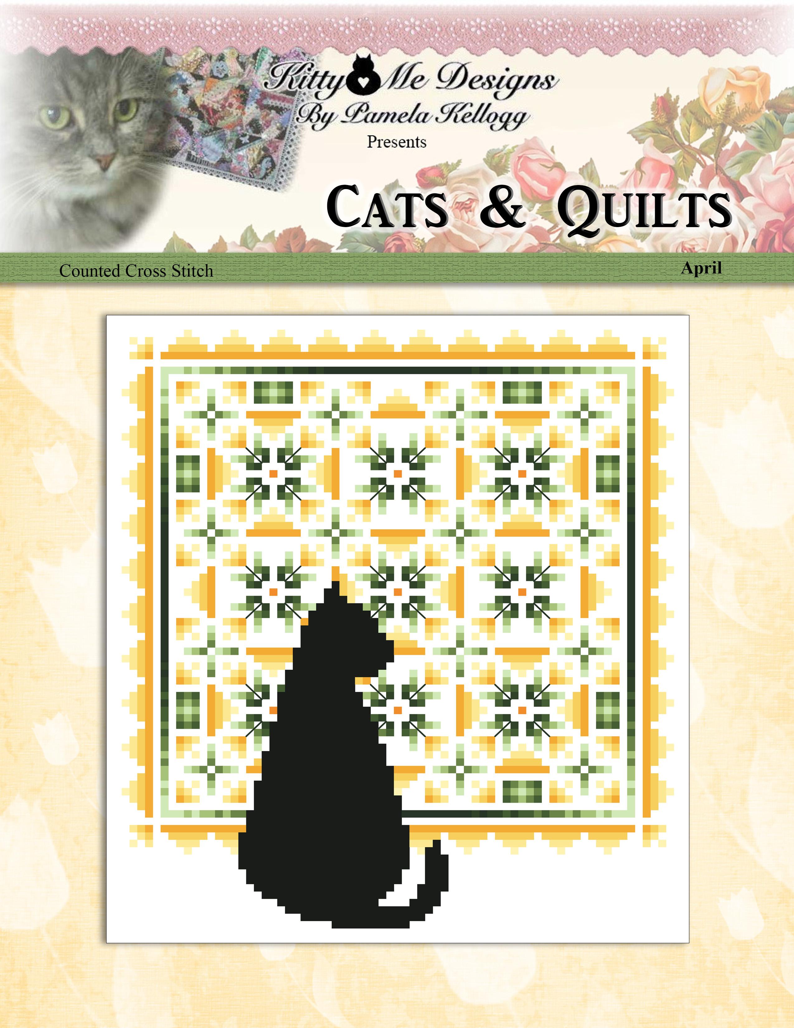 Cats & Quilts - April - Cross Stitch Pattern