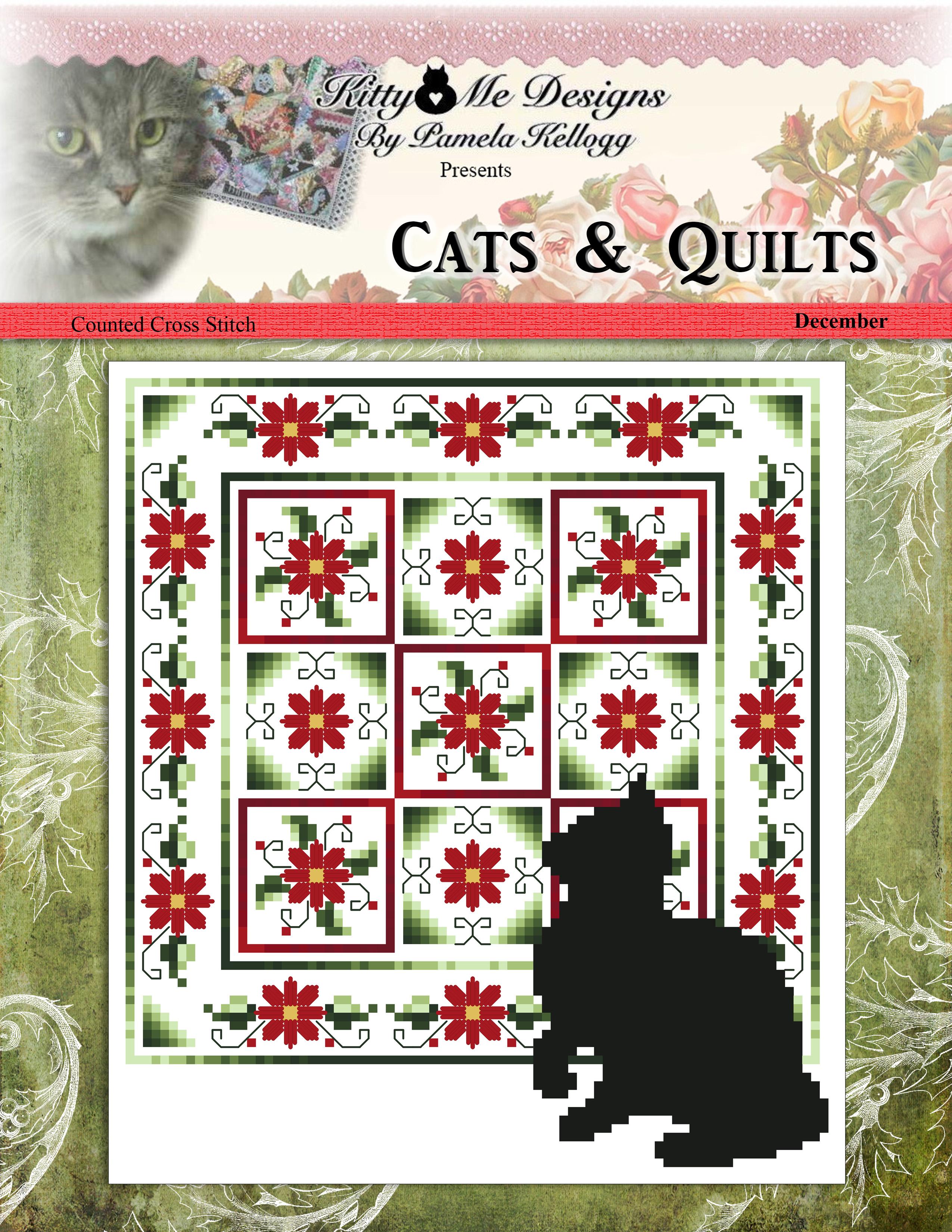 Cats & Quilts - December - Cross Stitch Pattern