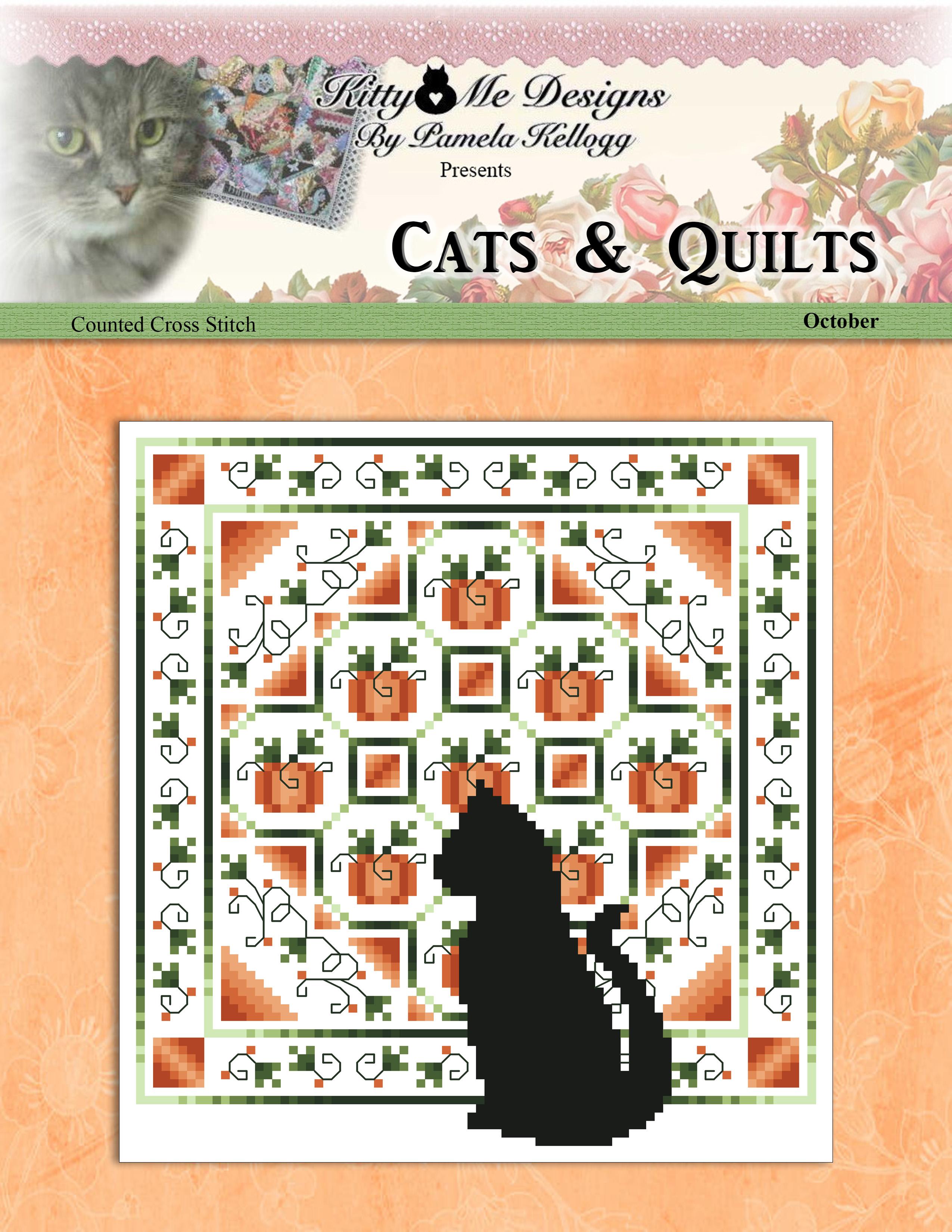 Cats & Quilts - October - Cross Stitch Pattern