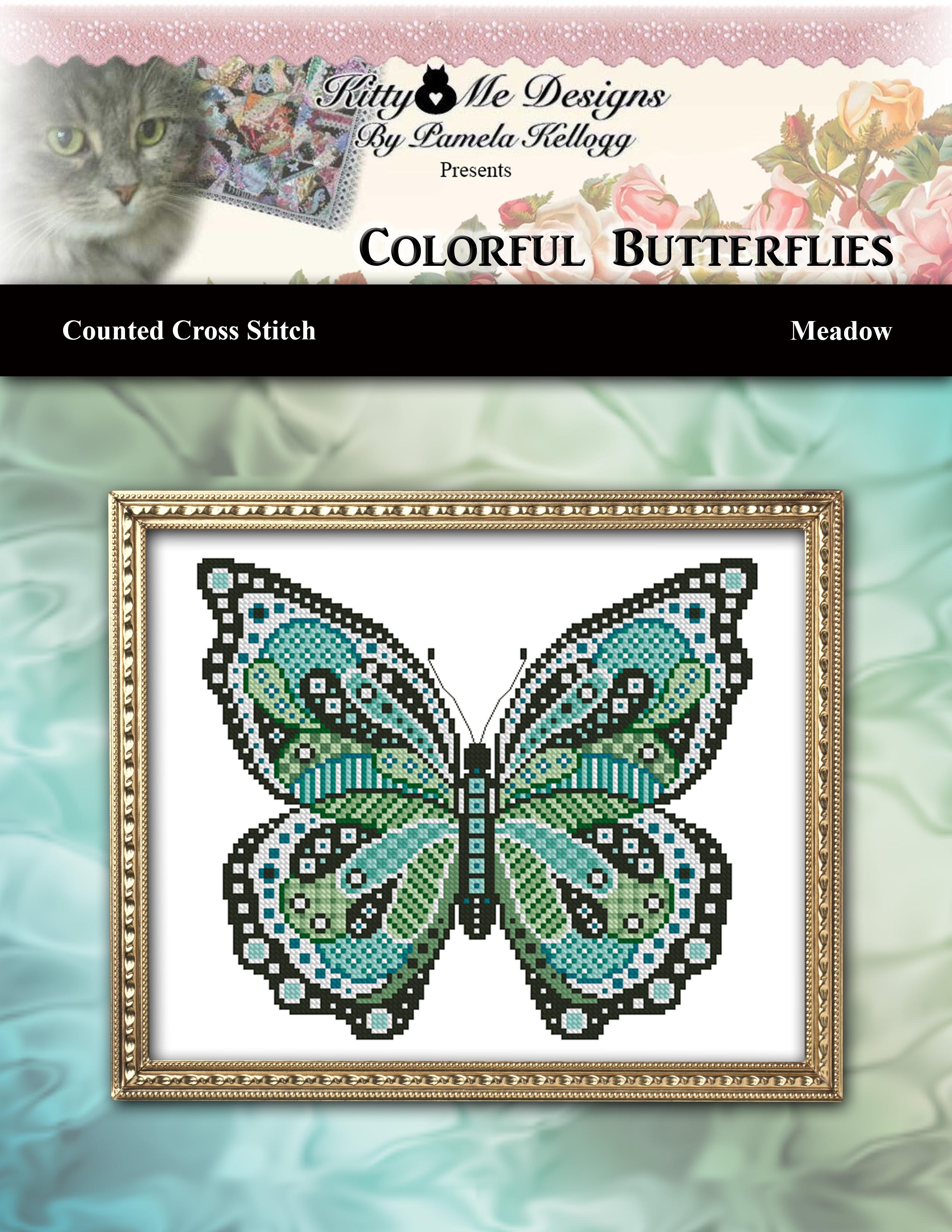 Colorful Butterflies - Meadow - Cross Stitch Pattern