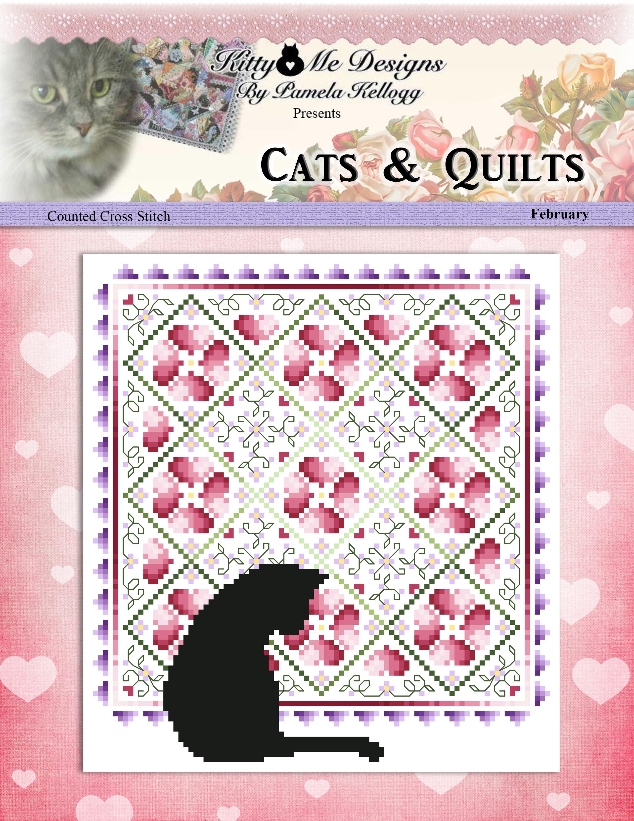 Cats & Quilts - February - Cross Stitch Pattern