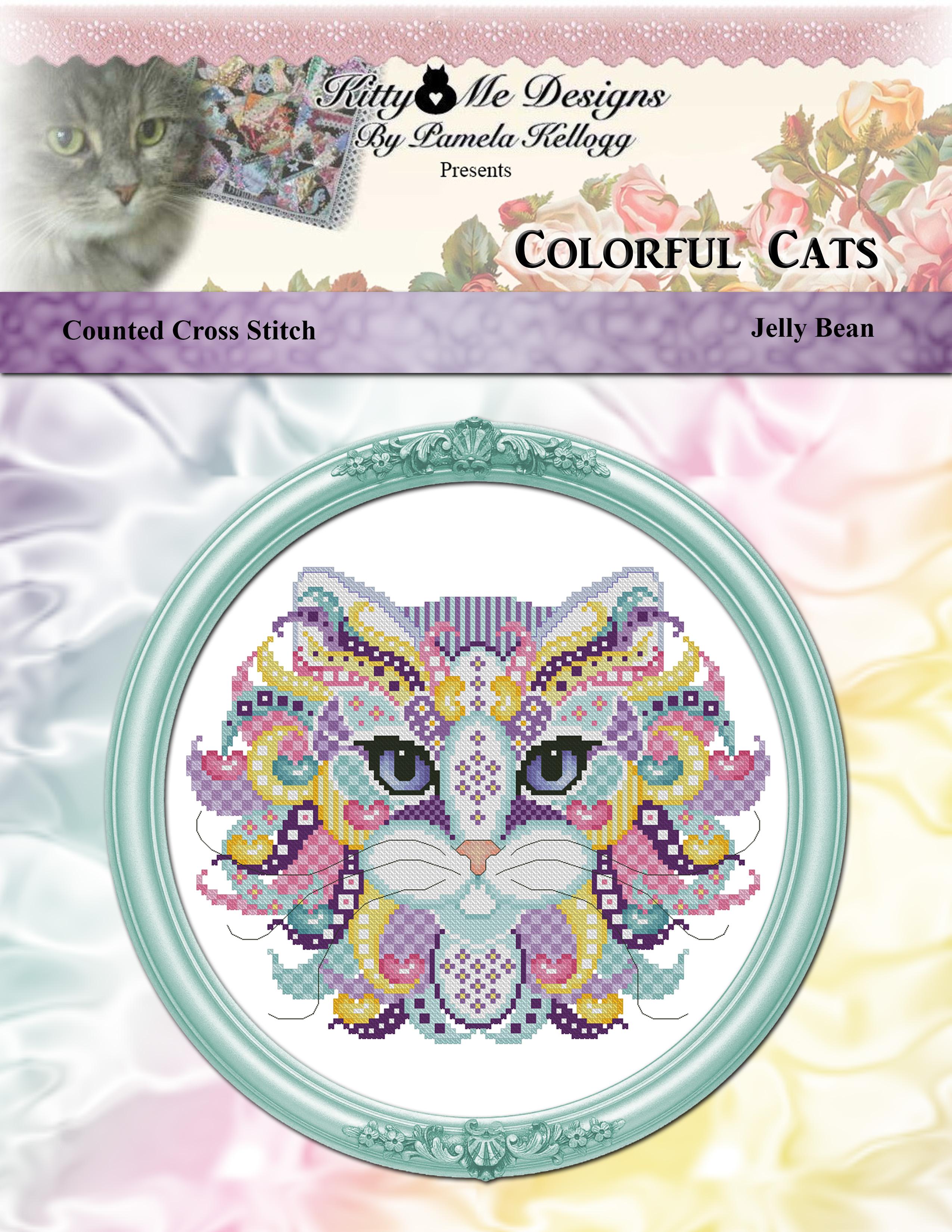 Colorful Cats - Jelly Bean - Cross Stitch Pattern