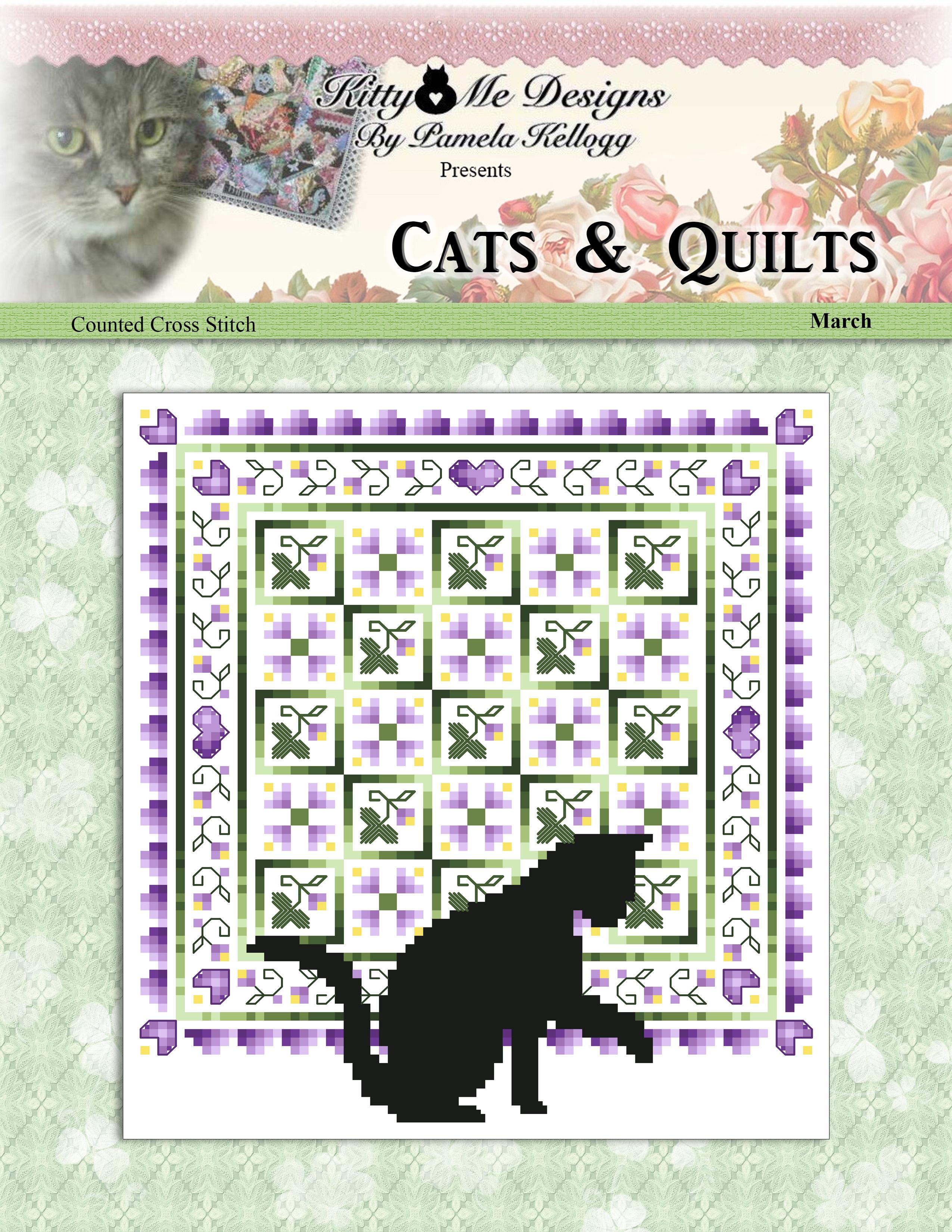 Cats & Quilts - March - Cross Stitch Pattern