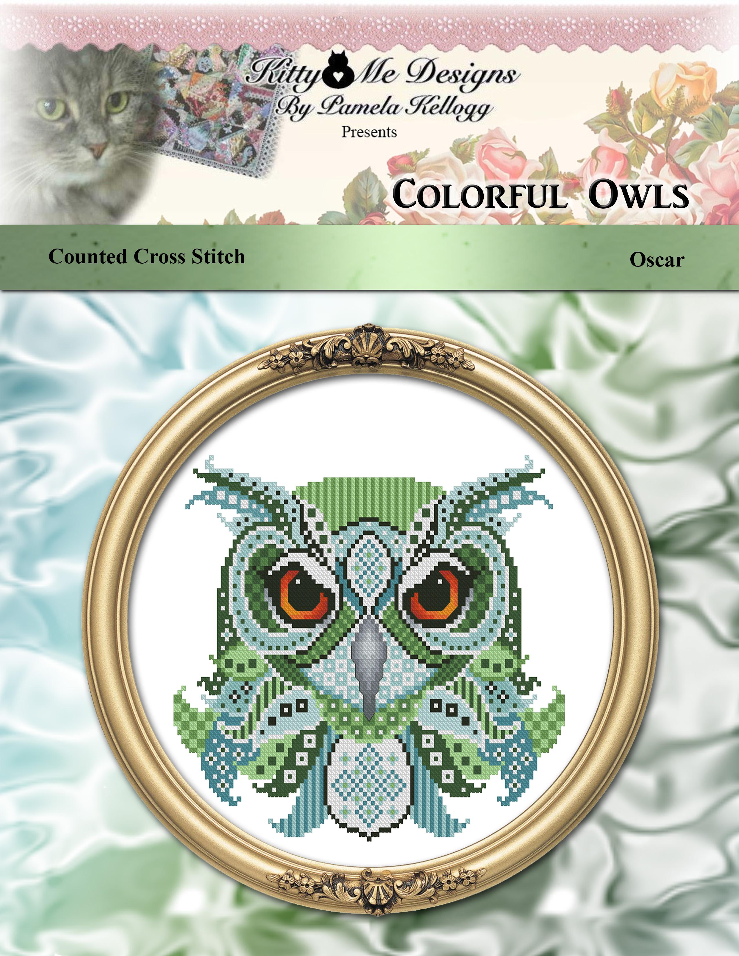 Colorful Owls - Oscar - Cross Stitch Pattern