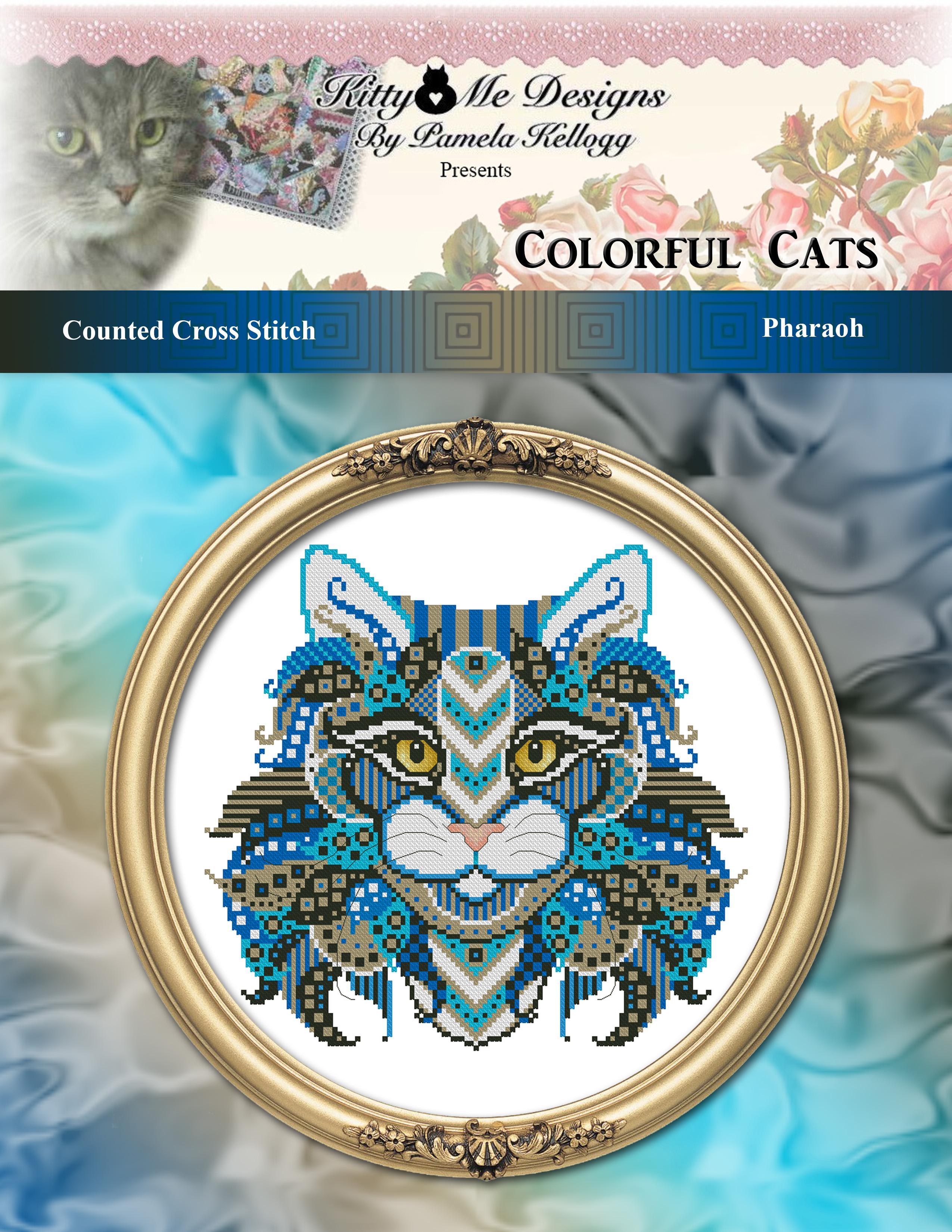 Colorful Cats - Pharaoh - Cross Stitch Pattern