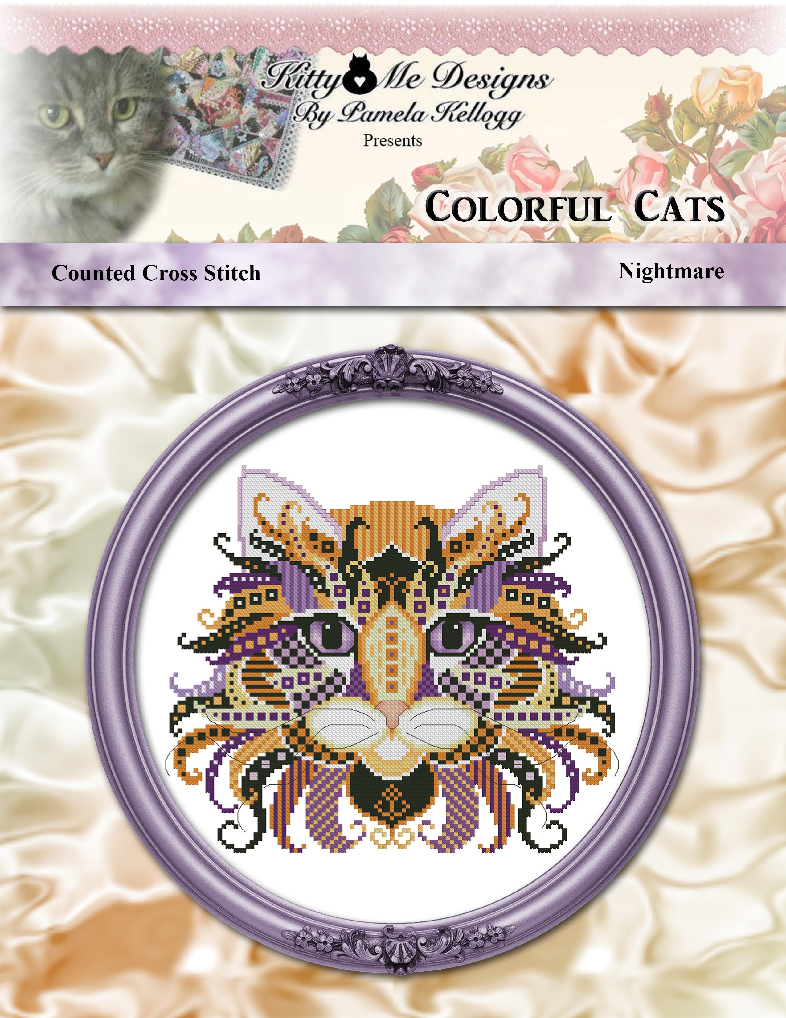 Colorful Cats - Nightmare - Cross Stitch Pattern