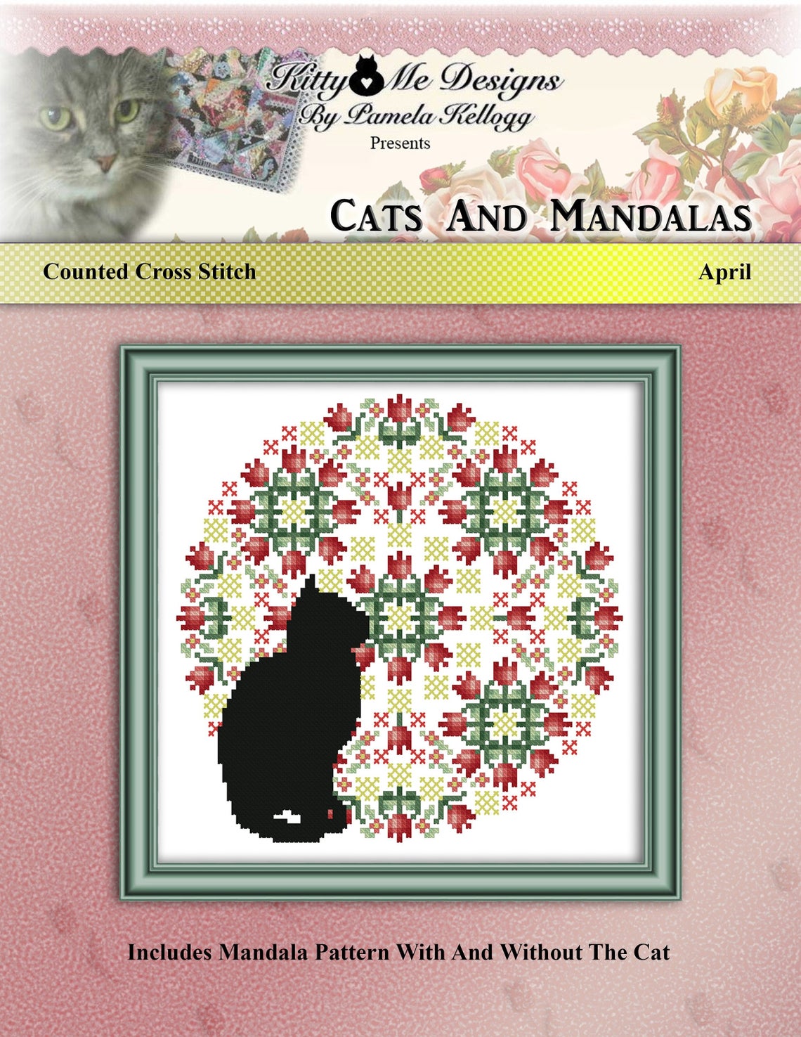 Colorful Cats - Cats And Mandalas April - Pattern