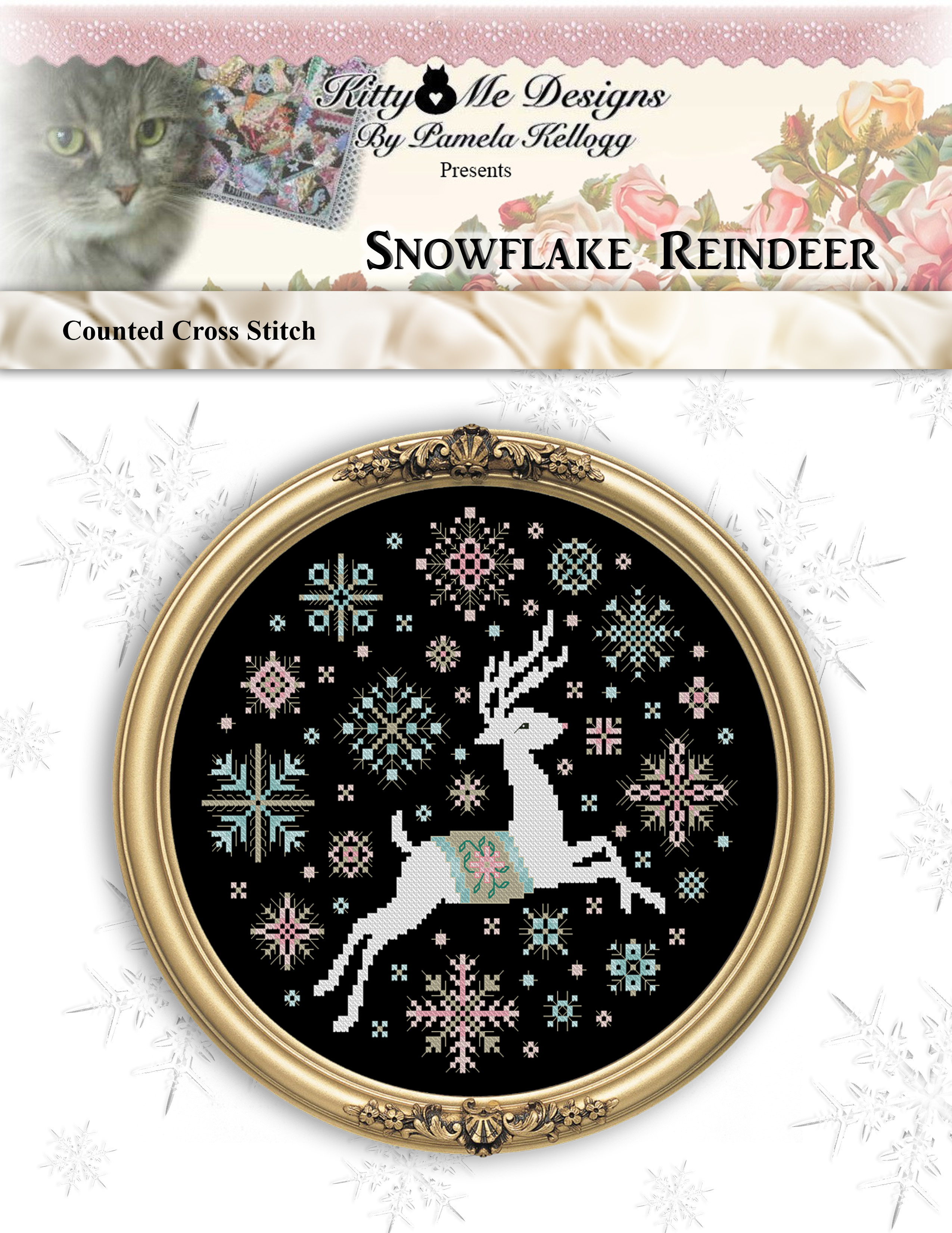 Snowflake Reindeer - Cross Stitch Pattern