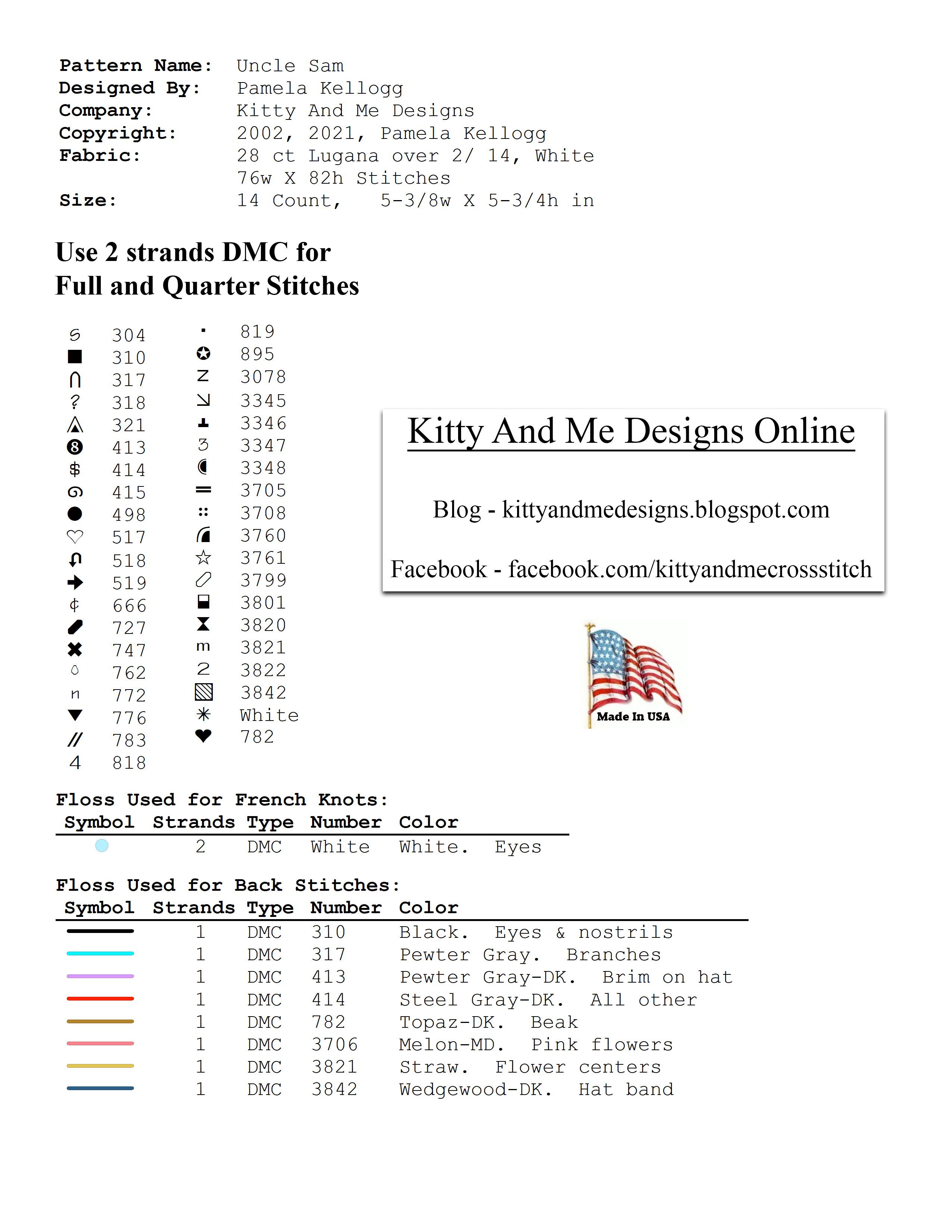 Uncle Sam - Cross Stitch Pattern