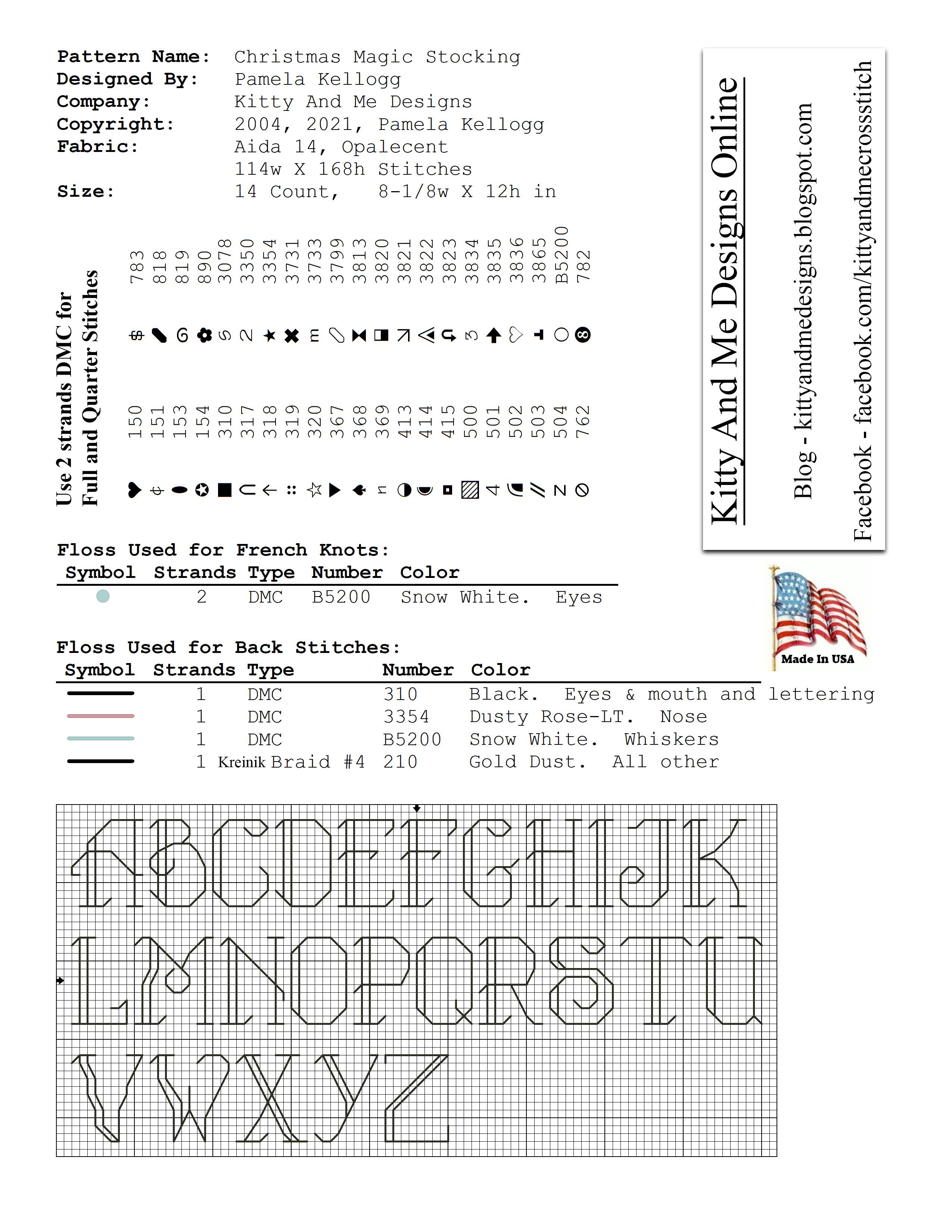 Stocking Christmas Magic - Cross Stitch Pattern