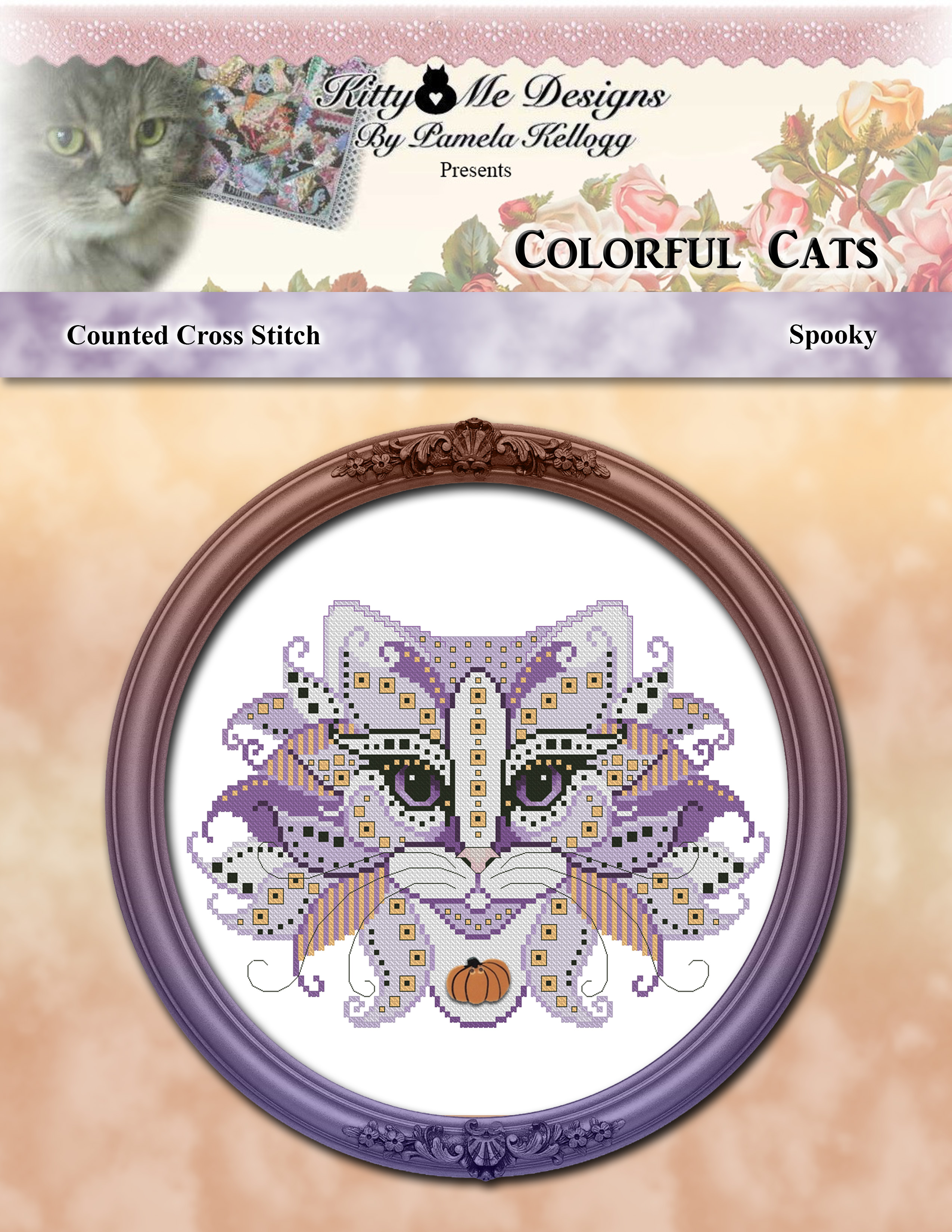 Colorful Cats - Spooky - Cross Stitch Pattern