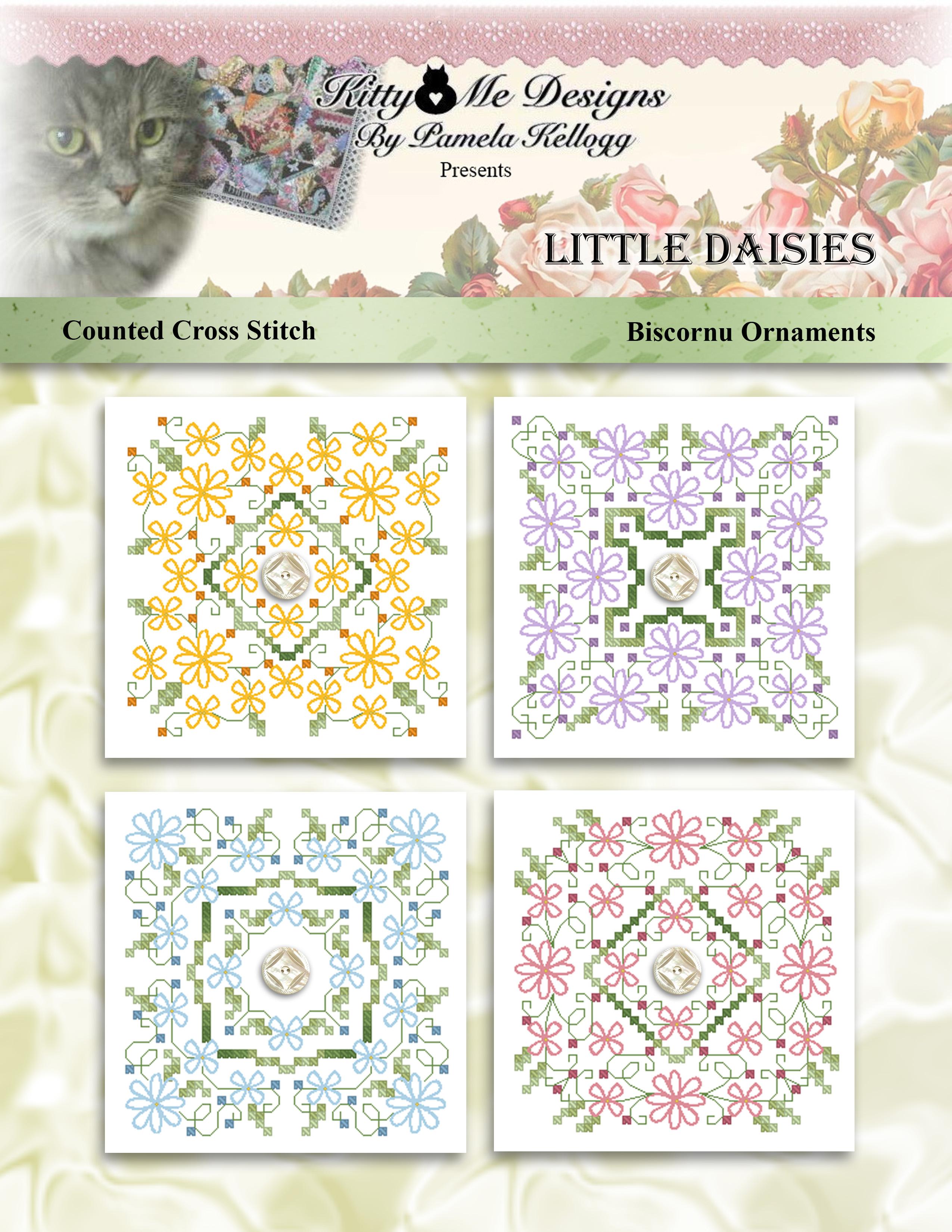 Little Daisies - Biscournu Ornaments - Cross Stitch Pattern