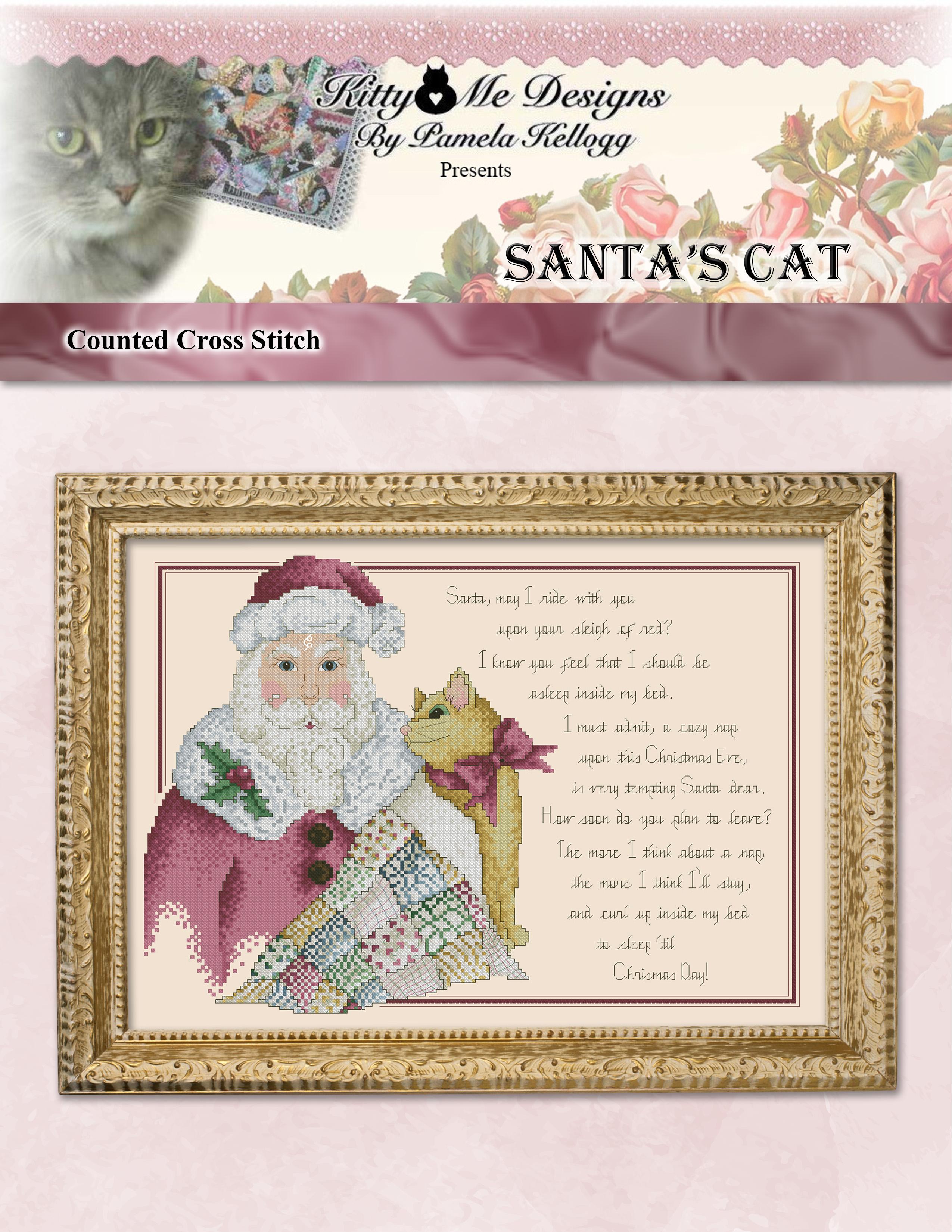 Santa's Cat - Christmas Cross Stitch Pattern