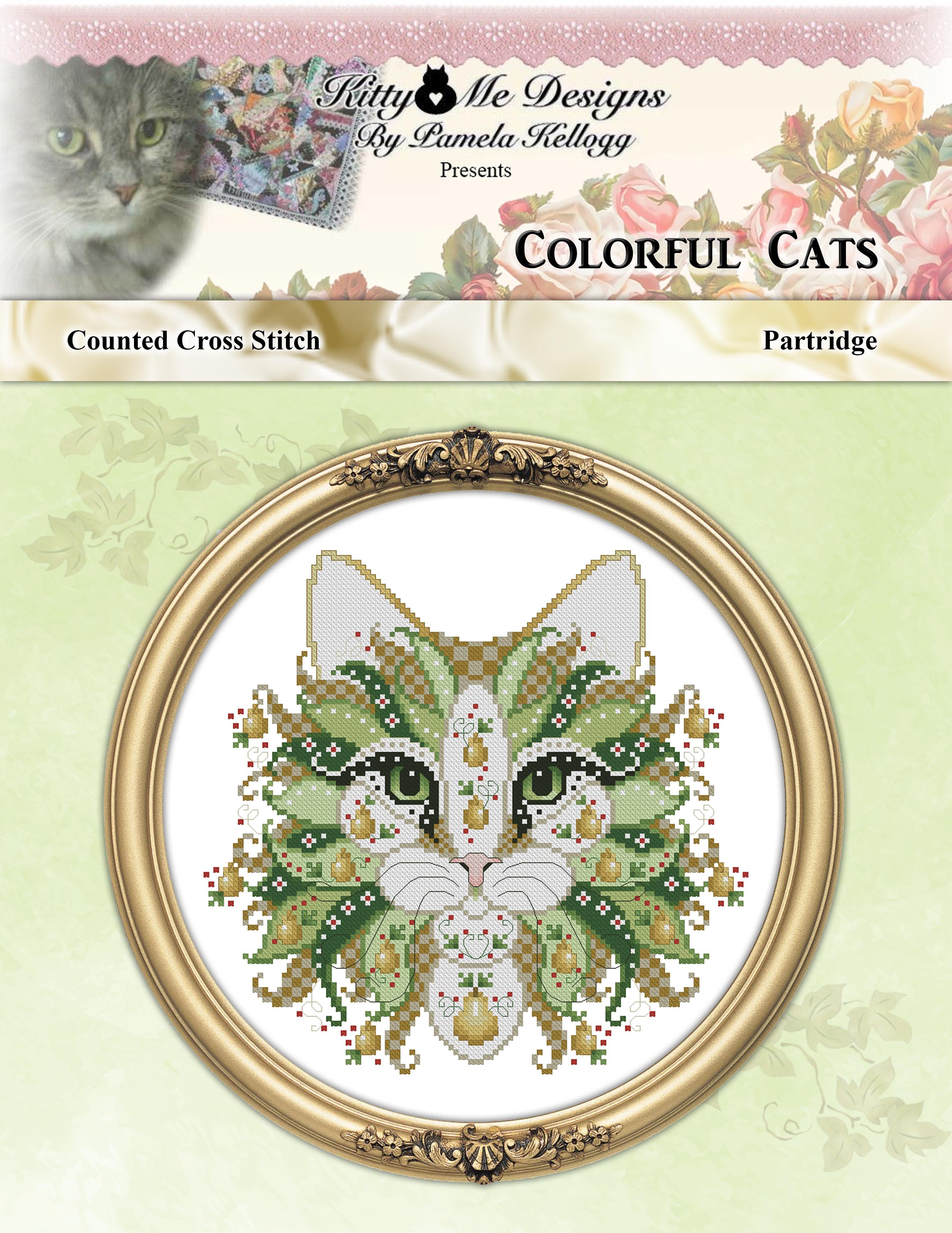 Colorful Cats - Partridge - Cross Stitch Pattern